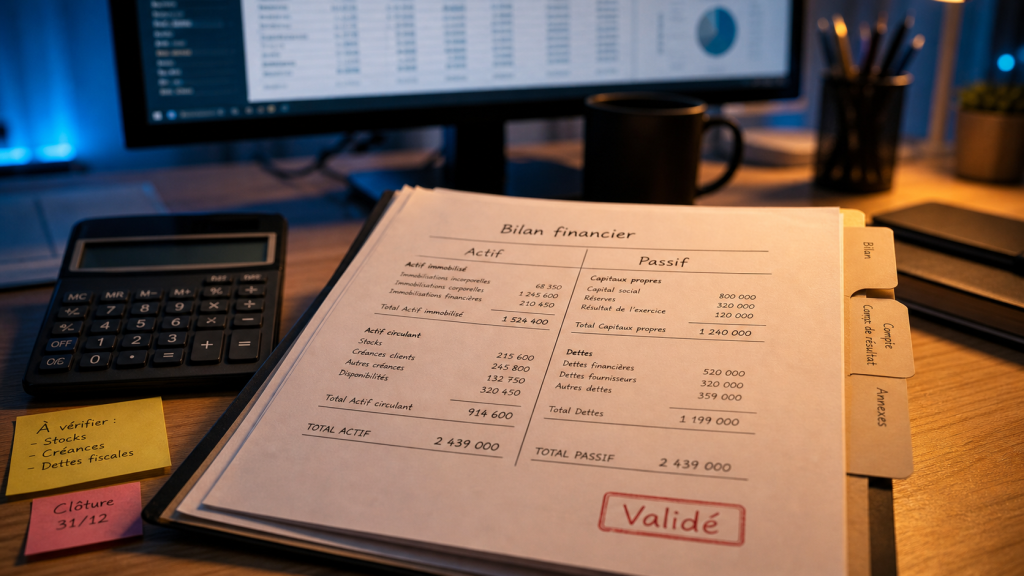 Bilan financier association exemple : actif passif, validation
