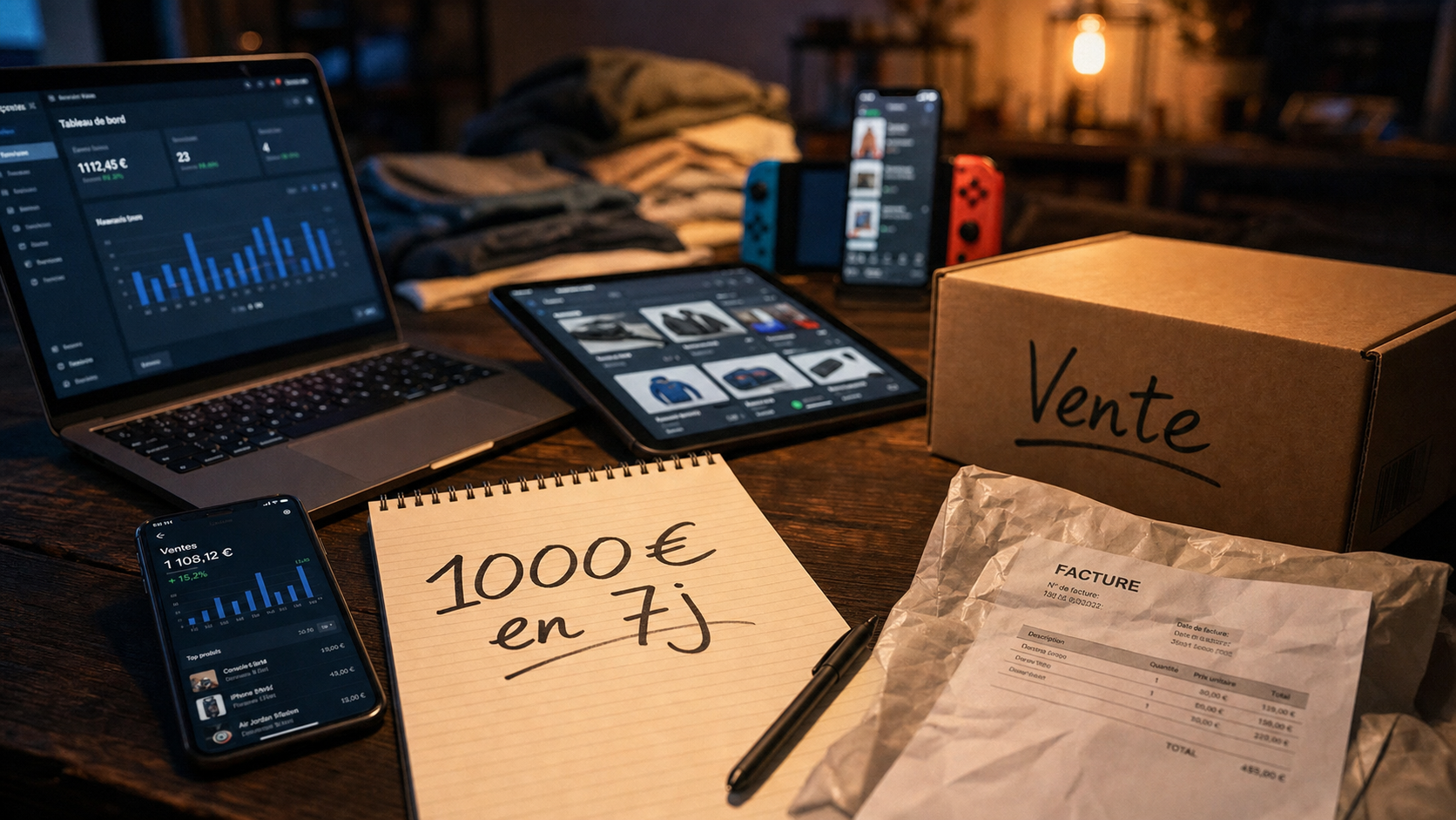 Gagner 1000 euros rapidement : vendre, louer ou freelencer