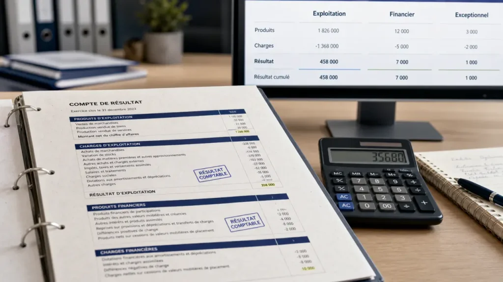 Résultat comptable : calcul et analyse comptable sur bureau