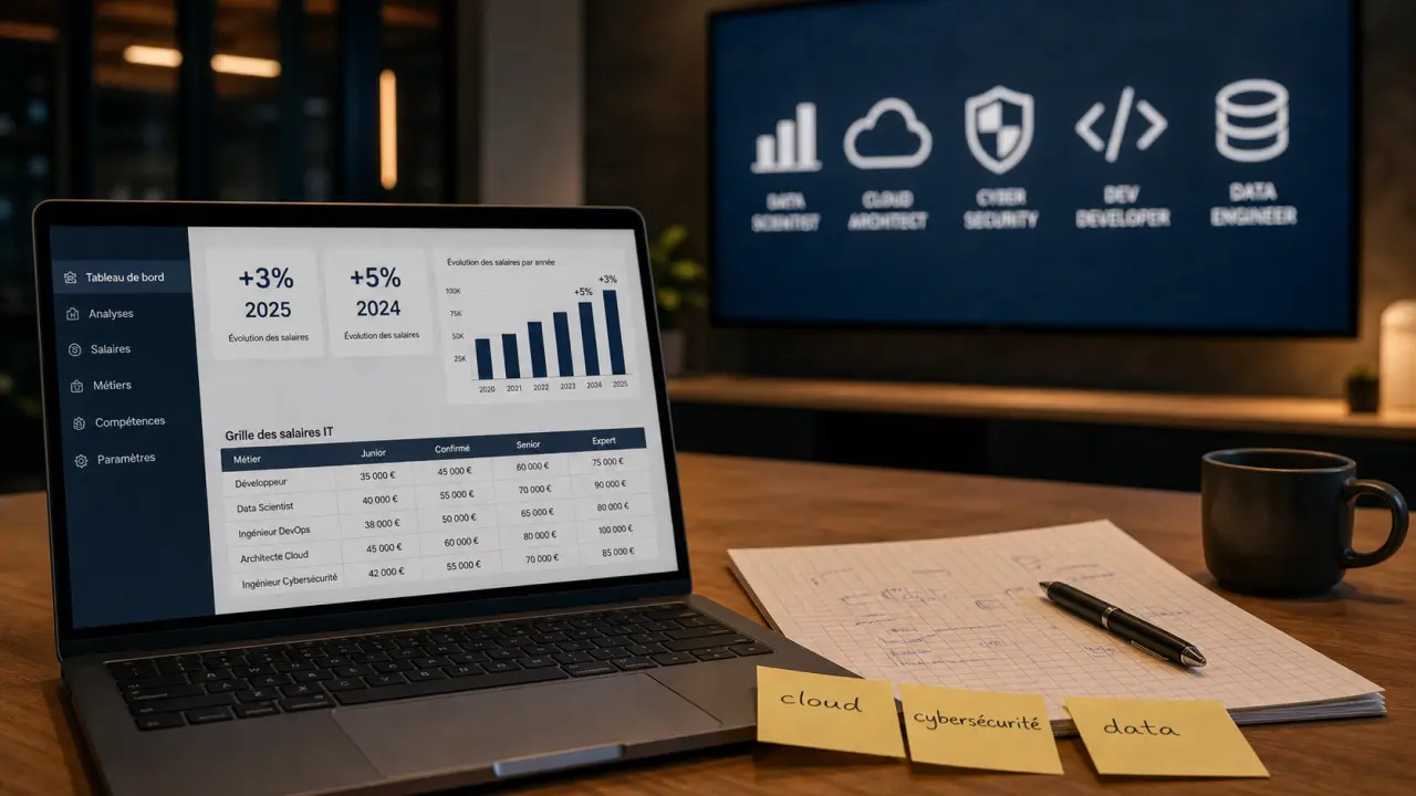 Salaire en informatique 2025 : cloud, data et cybersécurité