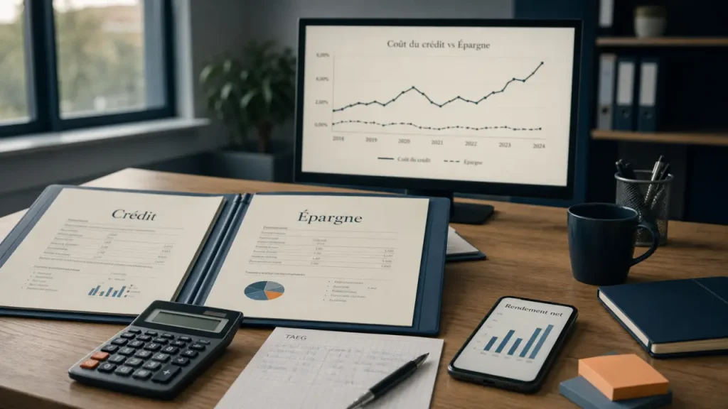 Emprunter ou utiliser son épargne : le bon arbitrage selon le TAEG, le rendement net et la sécurité