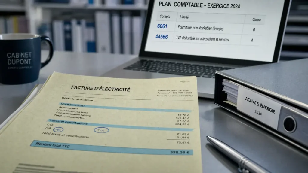 Compte comptable électricité : le 6061, la TVA et les sous-comptes à utiliser