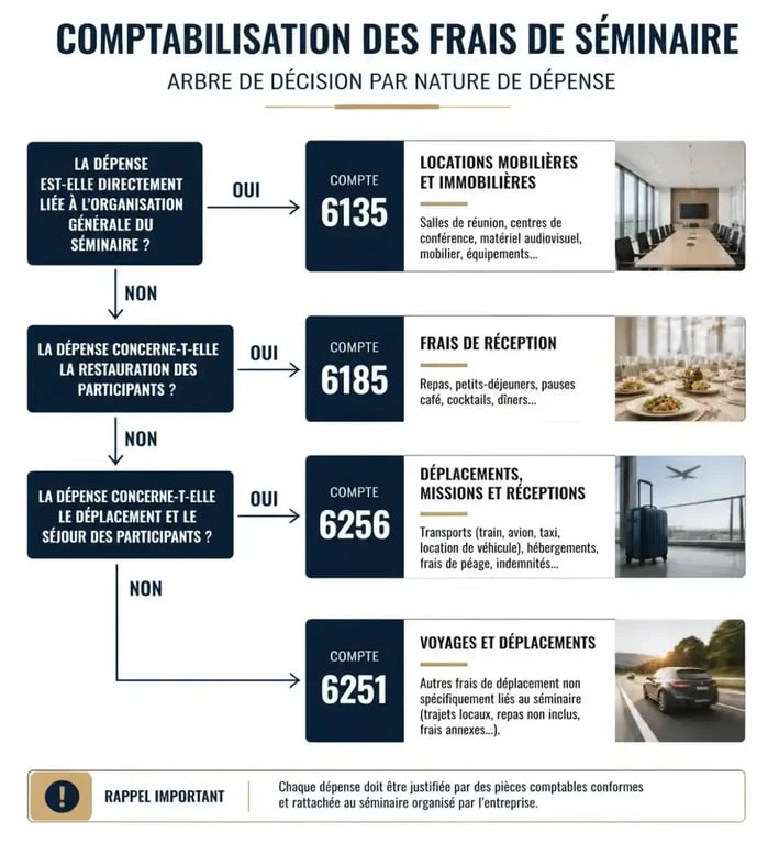 Infographie décisionnelle pour le compte comptable séminaire et frais professionnels
