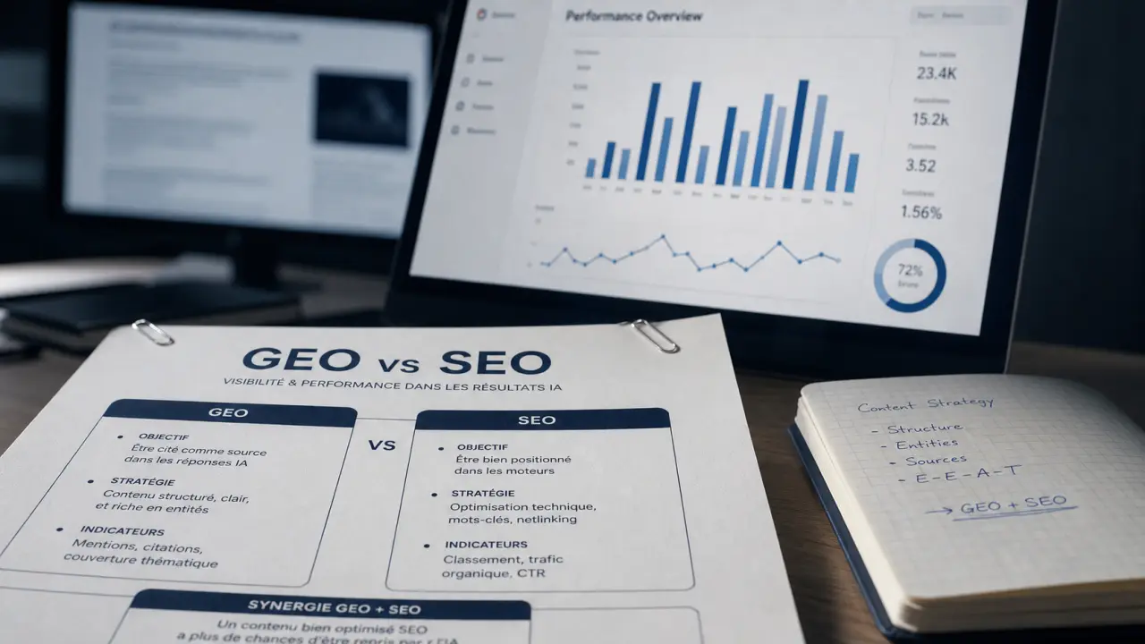 SEO ChatGPT : GEO vs SEO, citations et robots.txt