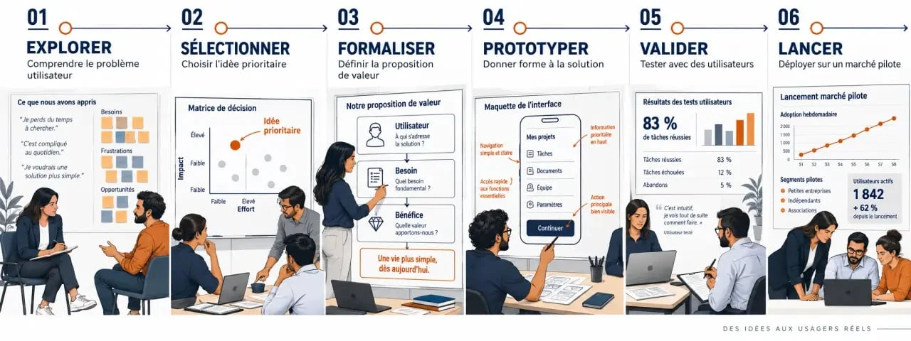 Développer un nouveau produit méthodes et outils : les six étapes de l’exploration au lancement