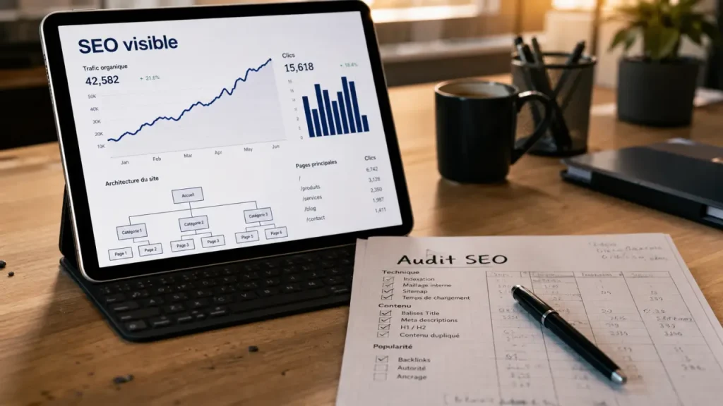 Optimiser SEO en 4 leviers, avec 28,5 % des clics en jeu