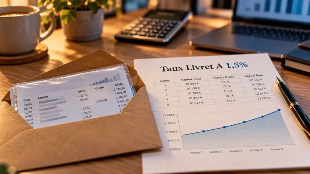 Rendement du Livret A en février 2026 : 1,5 % net, combien d’intérêts en euros ?