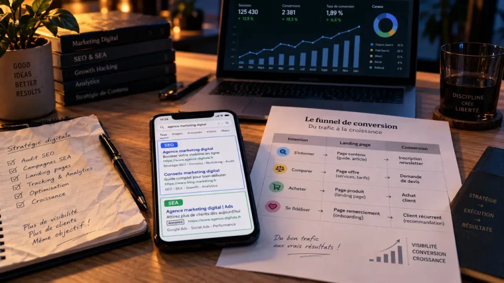 Le SEM combine SEO et SEA pour gagner en visibilité sur les moteurs de recherche