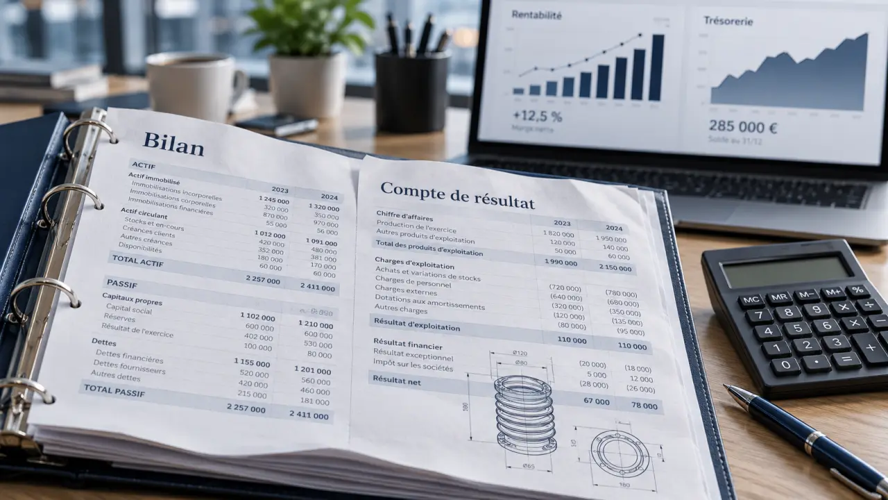 STMG gestion finance : bilan, compte de résultat et trésorerie